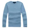 새로운 브랜드 고품질 마일 폴로 브랜드 남자 트위스트 스웨터 니트면 스웨터 점퍼 풀오버 ​​스웨터 작은 말 게임 크기 S-2XL