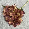 Ortensia finta europea a stelo corto da 15,8 pollici Simulazione di ortensie autunnali per fiori artificiali decorativi per la casa