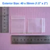 멀티 크기 수량 4 밀 두꺼운 미니 작은 폴리 지퍼 가방 인치 (1 "- 1.5") × (1.2 "- 2") 플라스틱 보관 보관 파우치 25 30 40 50mm