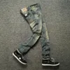 Moda Streetwear Mężczyźni Dżinsy Retro Umyte Zniszczone Ripped Jeans Mężczyźni Marka Projektant Włoski Styl Vintage Klasyczne Dżinsy Homme MX200814