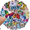 50 pcs lote todos os tipos de adesivos borboleta borboleta borboleta autocolante impermeável bagagem caderno adesivos de parede decoração home m069