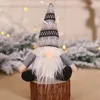 Ornamento di Natale Peluche lavorato a maglia Babbo Natale senza volto Bambola Albero di Natale Appeso a parete Ciondolo Decorazioni per le vacanze Decorazioni per l'albero del regalo CYZ2821