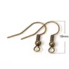 200pcs Metal Ear Hook Wire Clasps With Bead Charms Earring Wire Fit Diy Women Earring Accessories for Jewelry Making Findings2712499