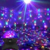 Haut-parleur Bluetooth sans fil Rechargeable, contrôleur de lumière LED, boule magique en cristal, effet lumineux, éclairage de fête DJ Club Disco