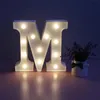 26 lettres blanc LED veilleuse chapiteau signe Alphabet lampe pour anniversaire fête de mariage chambre tenture murale décor S025M 123