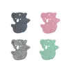 Silicone Baby Teethers Cartoon Koala Dentizione Collana BPA Free Masticabile Ciondolo Fascino Giocattoli Giocattolo da masticare Strumento infermieristico 4 colori AT5800