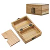 Latest Natural Wooden Preroll Rolling Dry Herb Tobacco Cigarette Storage Box Stash Case Handmade Magnet Interlayer Holder Container DHL