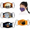 Máscara 3D Impresso Kid Halloween Dustproof Anti Fog lavável respirável reutilizável Ear laço ajustável partido da criança cobrir a boca LJJP459