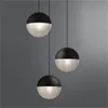 Nordic Creative Minimalistyczny stół jadalny Wisiorek Lights Stół Single-Head Mosiądz Chandelier Cafe Decoration Sypialnia Lampa wisząca