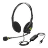 USB -Headset mit Mikrofon für PC -Spiel Call Center Office Headphones USB -Geräusch -Stornierung Multikey Control Dual 35 -mm -Kabel -Head6095333