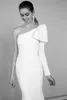 2021 Lihi Hod Mermaid Wedding Dresses Simply Satin One Shoulder Long Sleeve Backless Wedding Dress Bridal Gowns Vestidos De Noiva