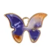 10 stks / set acryl gradiënt kleurrijke vlinder charmes hanger diy handgemaakte sieraden accessoires ketting oorbellen hanger voor vrouwen gift