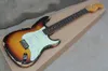 Fabriksanpassad tobaks Sunburst Elektrisk gitarr med vintage stil, SSS-pickup, Chrome-maskinvara, kan anpassas