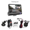 Ny bil DVR 3 Kameror Lins 4.0 tum Dash Camera Dual Lens med backview Camera Video Recorder Auto Registrator DVRS Dash Cam