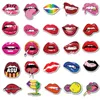 50Pack pas de répétitions Sexy lèvre autocollant dessin animé Graffiti autocollants personnalité bagages bricolage dame lèvres décalcomanies PVC baiser photos