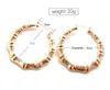 Fashion Big Earrings Heart Round Shaped Ethnic Large Vintage Rose Gold Plated Bamboo Hoop Earrings 5 styles mixed for Women Epacket free