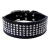 Rhinestone Inlay Leather Choker Charms Pet Crystals Collar Söt valp Katt Dog Justerbara Buckle Leash Collar 38 5BR5 G2