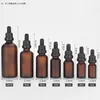 Groothandel 5 ml 10 ml 15 ml 30 ml 50 ml 100 ml bruin matglas lege fles aromatherapie essentiële olie essence druppelaar subfles