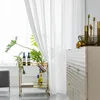 Cortina de tule branco para decoração de sala de estar moderna chiffon sólida transparente voile cortina de cozinha el janela tulle323d