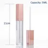 5 ml Lipgloss Plastic Box Containers Lege Rose Goud Lipgloss Buis Eyeliner Wimper Container Mini Lip Gloss Split Fles