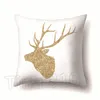 Golden Christmas pillowcase elk pillow case car sofa christmas tree cushion cover Santa Claus pillow case Christmas decoration T2I51538