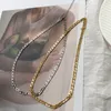Mode Smycken High-end Antiallergisk Non-Fading Color Ring Buckle Pig Nose Halsband Clavicle Chain för Kvinnor Bröllopsfestgåvor