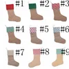 Christmas Stocking Children Large Size Plain Decorative Socks Candy Canvas Xmas Stocking Bags Christmas Decorations Christmas Gift LSK707