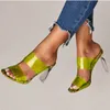 PVC sandals Transparent Slippers Open Toes Sexy Serpentine High Heel Crystal Women's Shoes Transparent High Heels 11cm Slippers