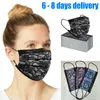 Adult Designer Face Mask (10 pz / pacco) Maschere monouso Fashion Earops Protective Mask 3 strati Leopard Camouflage 50 modelli in magazzino