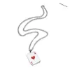 Mens Necklace Hip Hop Fashion Stainless Steel Jewelry Ace of Spades Pendant Necklaces 60cm Long Link Chain Men Gifts1379054