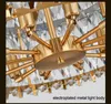 ヨーロッパモダンクリスタルペンダントランプLEDライトダイニングベッドリビングルームハンギングランプホーム屋内照明直径40cm/50cm/60cm