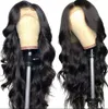 Onda longa do corpo perucas dianteiras do laço do cabelo humano cor natural virgem brasileiro 13x6 perucas frontais do laço para as mulheres pré arrancadas 6616473