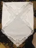 Zestaw 12 domowych tekstyliów Białe damskie chusteczki 12 -calowe haftowane szydełkowe koronkowe krawędzie Hankify dla Bridal1199225