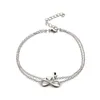 Hot Selling Fashion 925 Silver Infinity Love Heart Bracelets 26 Letters Initials Anklet Bracelet for Jewelry Wholesale