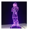 3D LED Lamp 7 Colors Touch Switch Table Desk Light Lava Lamp Acrylic Illusion Room Atmosphere Lighting Game Fans Gift All Skins