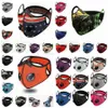 Buitensporten Fietsen Maskers met Dubbele Ademend Valve PM2.5 Antifog Anti Dust Bescherming Masker Designer Gezichtsmaskers 24-styles RRA3421