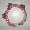 Strass Vlinder Enkelband Cubaanse Link Chain Enkelbanden voor Vrouwen Brede Voet Armbanden Strand Sieraden hh884410297