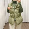 Parka de plumón de pato blanco para mujer, chaleco cálido sin mangas para otoño e invierno, abrigo acolchado de plumón corto para mujer, chaleco, chaqueta informal para mujer, chaleco