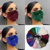 Gezicht masker mode dame salon blingbling paillette sequin designer luxe masker wasbaar herbruikbaar volwassen mascarillas beschermende verstelbare touw