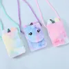 Petite fille licorne sac à main en peluche sac à main enfants sac à bandoulière pour enfants tout-petit bébé s licorne peluche Messenger sac sacs en peluche KKA8010