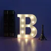 26 lettres blanc LED veilleuse chapiteau signe Alphabet lampe pour anniversaire fête de mariage chambre tenture murale décor S025M 123