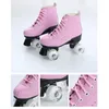 Patins à roulettes en ligne couleur Double rangée homme femme chaussures de patinage extérieur 4 roues Patines bleu rose 34-44 Europe taille 1