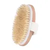 Body Dry Brush Natural Boar Bristle Organic Dry Skin Body Brush Bamboo Wet Back Shower Brushes Exfoliating Bathing3463451