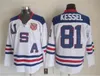 USA Teams CCM Vintage version jersey KANE 39 MILLER 81 KESSEL 9 PARISE 16 HULL 9 MODANO 30 THOMAS MILLER Throwback Retro Hockey jerseys