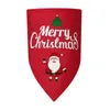 Christmas Pet Triangle Scarf Red Green Merry Christmas Elk Dog Saliva Towel Happy Halloween Pumpkin Adjustable Towel