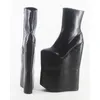 Wonderheel New Extra High Heel 12 "kliny platforma pięty seksowna fetysz Matt Leather Night Club pokaz mody kostki buty