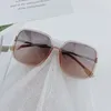 Polarized sunglasses web celebrity fashion trend square big frame sunglasses shave face show small without makeup street s glas8234328