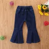 Baby Summer Clothing Infant Kids Girls Solid Color Long Zipper Up Pleated Bell-Bottoms Design Wild Fashion Pants