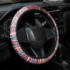 Favor Gift Sunflower Leopard Pattern Neoprene Universal Car Steering Wheel Cover Anti Slip and Sweat Absorption Auto Cars Wrap Wedding Car decoration Accessories