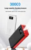 Power Bank 30000MAH Typec Micro USB高速充電パワーバンクLEDディスプレイポータブル外部バッテリー充電器用タブレット2537720